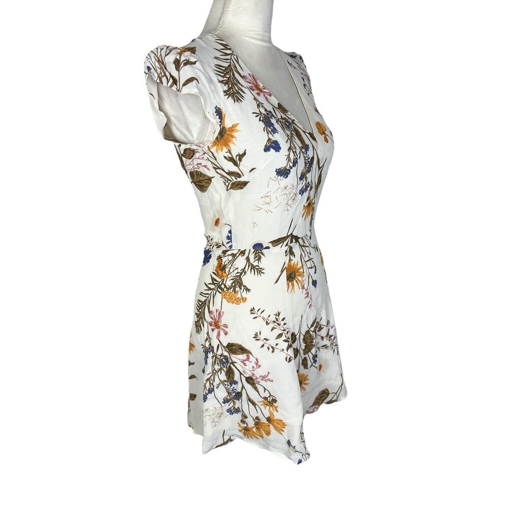 Reformation Deven Frolic Floral Ruffle Mini Dress Romantic Cottagecore Boho Sz 2 - Picture 3 of 9